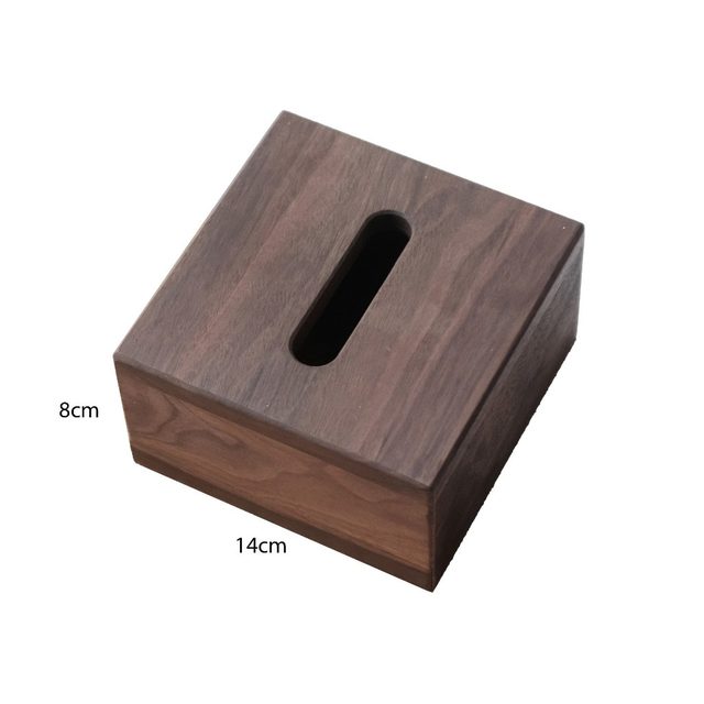 Hộp giấy ăn vuông 14x14 cm màu óc chó
