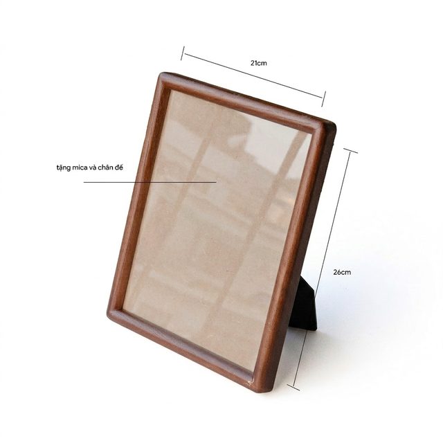 Khung ảnh bo viền 21x26cm màu tối