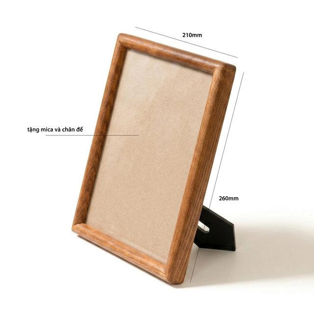 Khung ảnh bo viền 21x26cm màu vàng