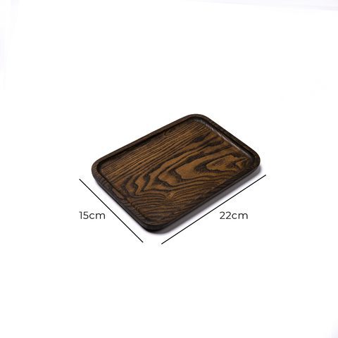 Khay chữ nhật 22x15cm màu đen