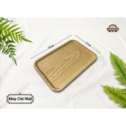 Khay chữ nhật 25x17cm màu sáng