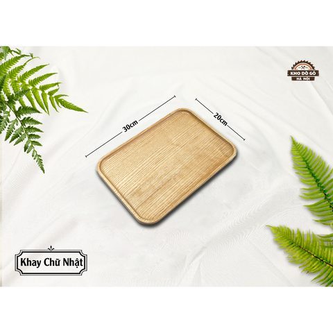 Khay chữ nhật 30x20cm màu sáng