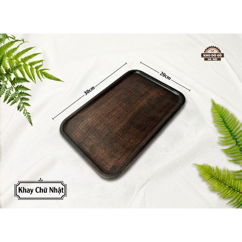 Khay Chữ nhật 30x20cm màu tối