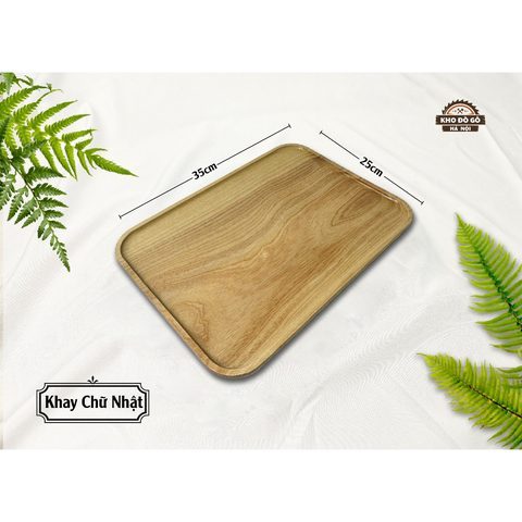 Khay chữ nhật 35x25cm màu sáng